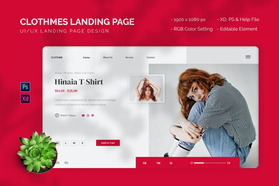 服饰品牌登录页面模板 (PSD,XD)