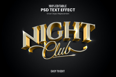 时尚高端3D立体土豪金色立体字图层样式