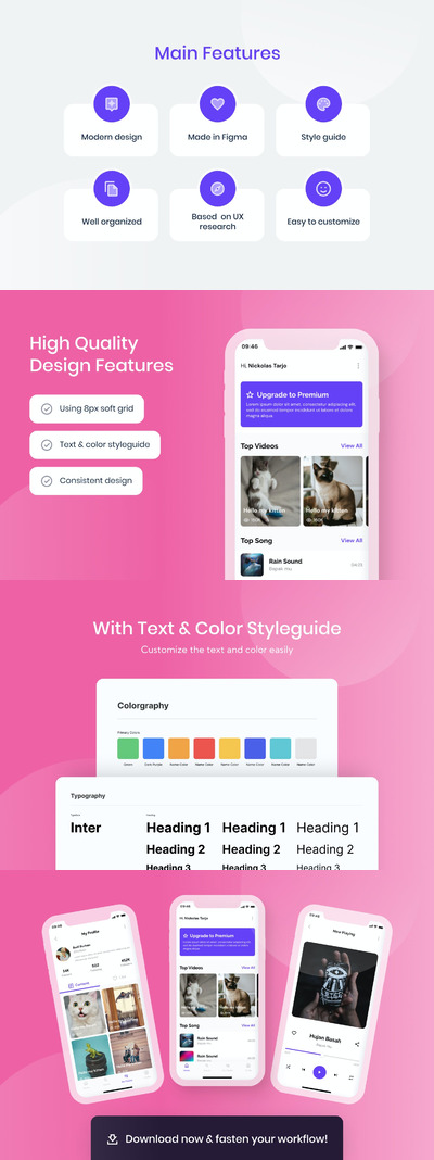 Jogedong  - 视频& 音乐播放器App UI工具包 (FIG)
