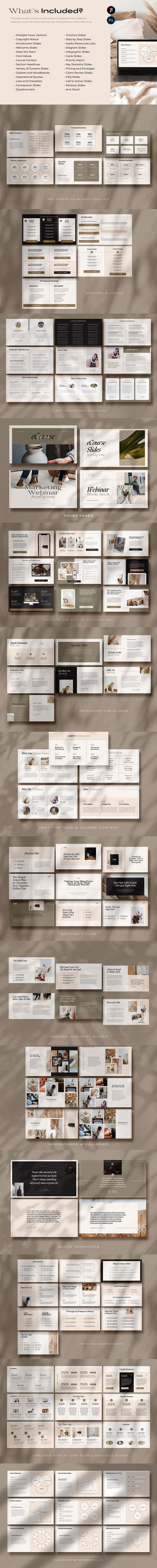 美学课程幻灯片网站模板 (PSD,FIG)