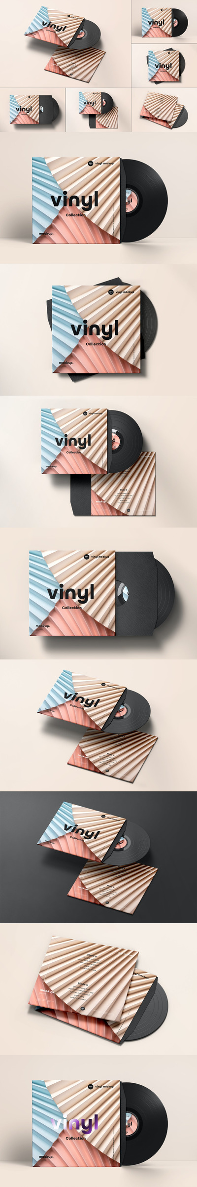 高端时尚优雅胶片包装设计VI样机展示模型mockups