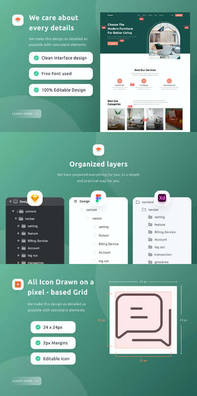 家居品牌登录UI页面模板(FIG,SKETCH,XD)