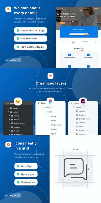 托管响应服务登陆页 (FIG,SKETCH,XD)