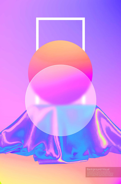 几何圆形柔和渐变抽象视觉背景图素材 (psd)