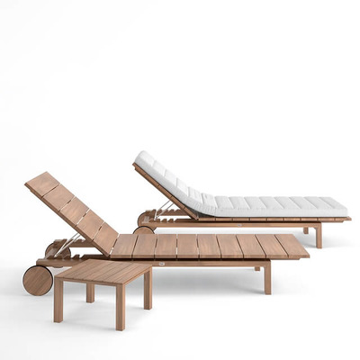 实木长椅3D模型（OBJ,FBX,MAX）