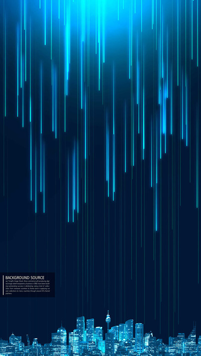 蓝色流星光线科技感视觉背景图素材 (psd)