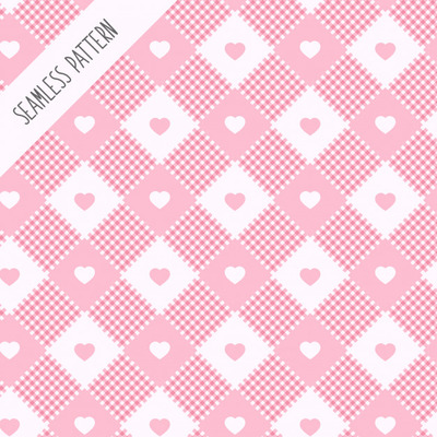 浅粉红色心形图案背景[eps]