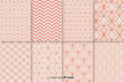 玫瑰金色图案背景矢量合集[ai,eps]