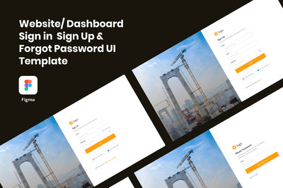 现代和干净的登录，注册和忘记密码网站/仪表盘网站UI (FIG)