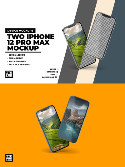 简约好用的iPhone 12 Pro Max APP UI样机展示模型mockups