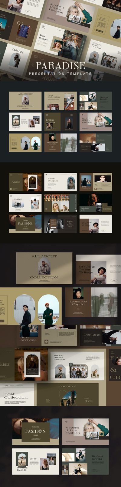 时尚高端简约优雅多用途的powerpoint幻灯片演示模板（pptx）