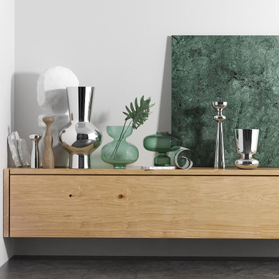 悬空实木柜子和花瓶及装饰画搭配组合3D模型（OBJ,FBX,MAX）