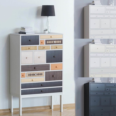 不同颜色和尺寸组合的抽屉柜3D模型（OBJ,FBX,MAX）