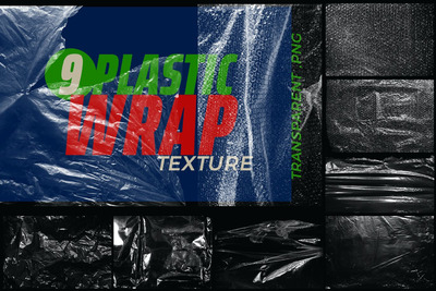 逼真质感的快递包装保鲜膜防撞塑料背景底纹纹理集合