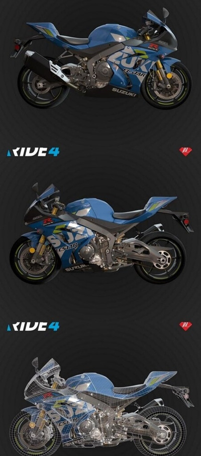 铃木 GSX R1000R 2019 摩托车赛车3D模型下载（OBJ,MAX,FBX）