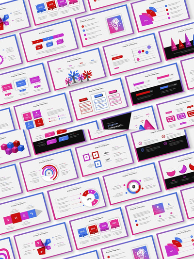 大数据数字图表PPT模板 (PPT,PPTX)