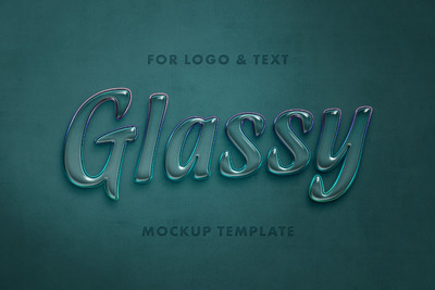 玻璃风格PS字体图层样式下载（PSD）