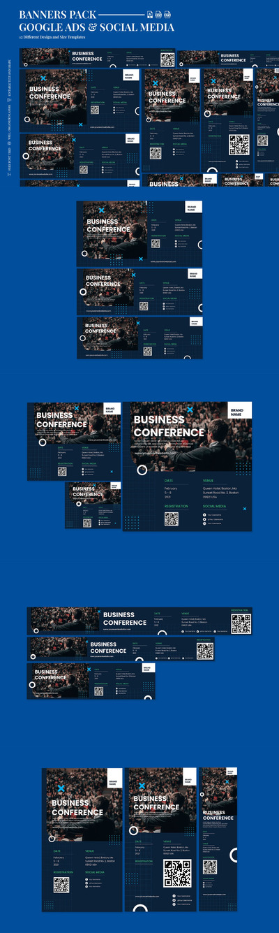 时尚高端专业的高品质banner海报设计模板集合-AI