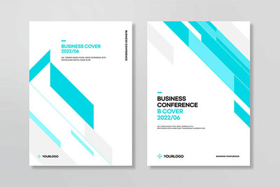 商务会议宣传册封面设计模板 (psd)