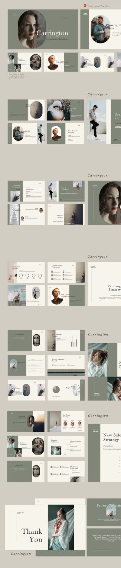 优雅时尚高端专业的高品质powerpoint幻灯片演示模板（pptx）