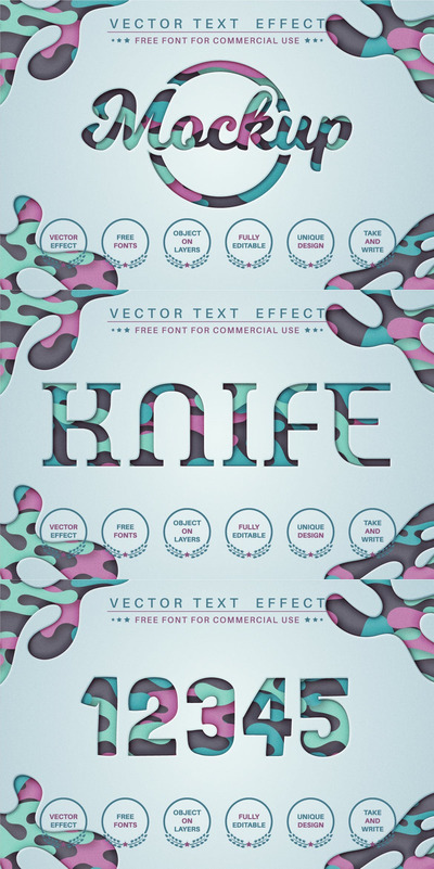 切片风格PS字体图层样式下载（PSD）