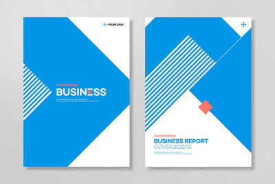 箭头样式简约企业宣传册封面设计模板 (psd)
