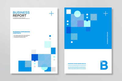 创意简约商业计划书封面设计模板 (psd)