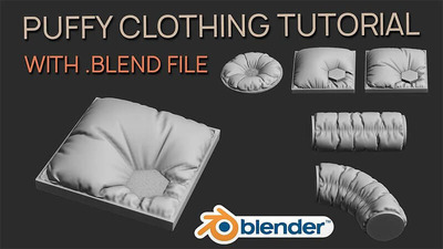 Blender物理蓬松布料效果制作工程文件(Blend)