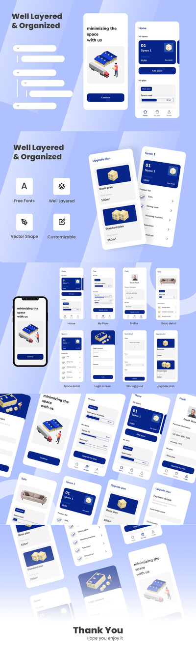仓库管理APP Ui (FIG,XD)
