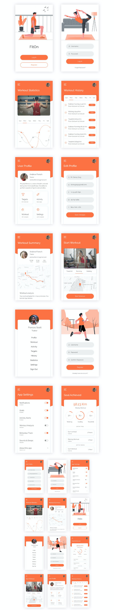 健身APP Ui (AI,FIG,PSD,SKETCH,XD)