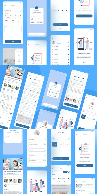 慈善APP UI (XD,FIG)