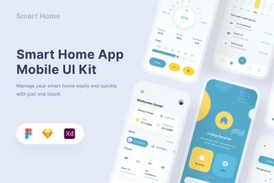 智能居家APP UI (FIG,SKETCH,XD)