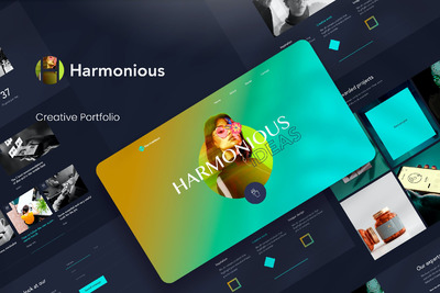 酷炫的设计师个人网站模板 (PSD)