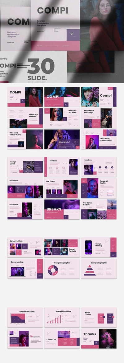优雅时尚高端清新简约多用途的高品质大数据powerpoint幻灯片演示模板（pptx）