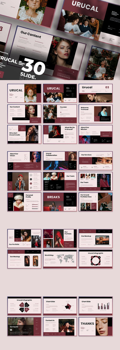 优雅时尚高端简约多用途的高品质商业商务powerpoint幻灯片演示模板（pptx）