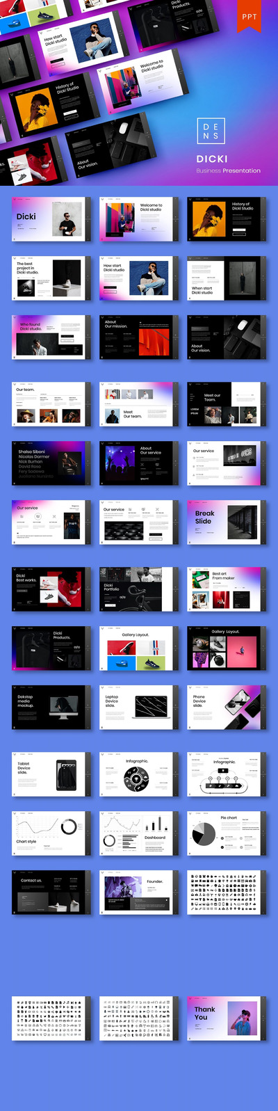 时尚高端商业商务质感powerpoint幻灯片演示模板（pptx）