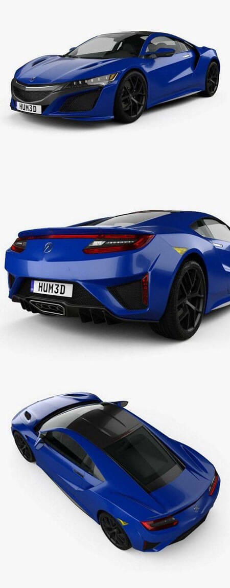讴歌 Acura NSX 3D汽车模型下载（OBJ,FBX,MAX）