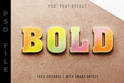 彩虹3D渐变文本样式(PSD,JPG)