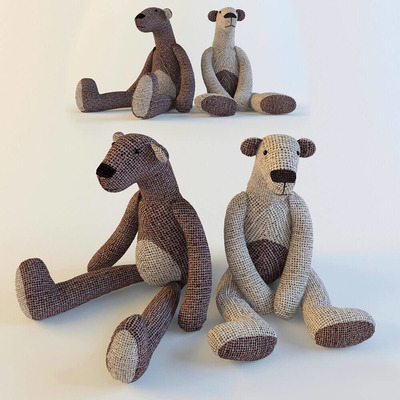 泰迪布艺玩具3D模型（OBJ,FBX,MAX）