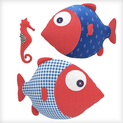 海马和鱼布艺玩具3D模型（OBJ,FBX,MAX）