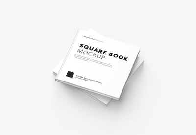 方形书籍展示样机(PSD)