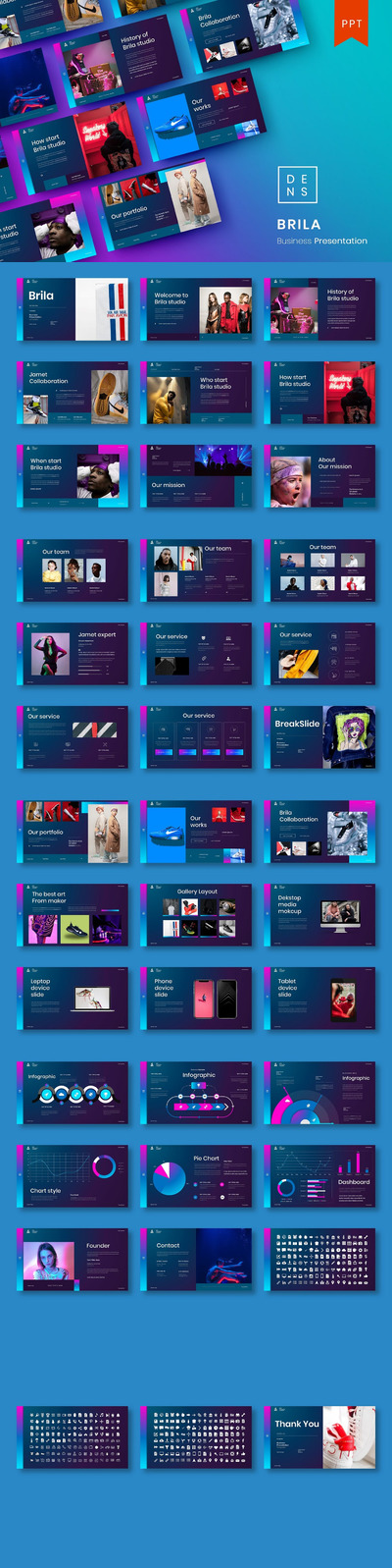 绚丽的时尚高端多用途商业商务powerpoint幻灯片演示模板（pptx）