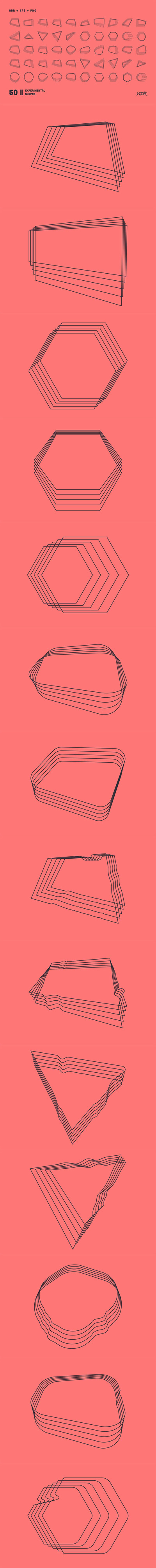 手绘几何Photoshop笔刷 (ABR,EPS,PNG)