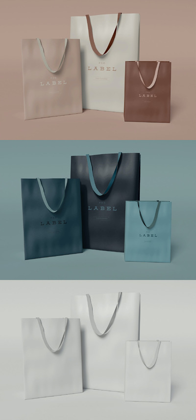 购物纸袋样机 (PSD)