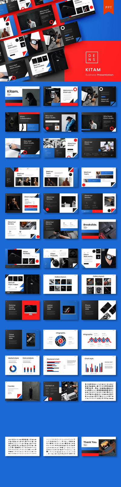 时尚高端专业的高品质商业商务powerpoint幻灯片演示模板（pptx）