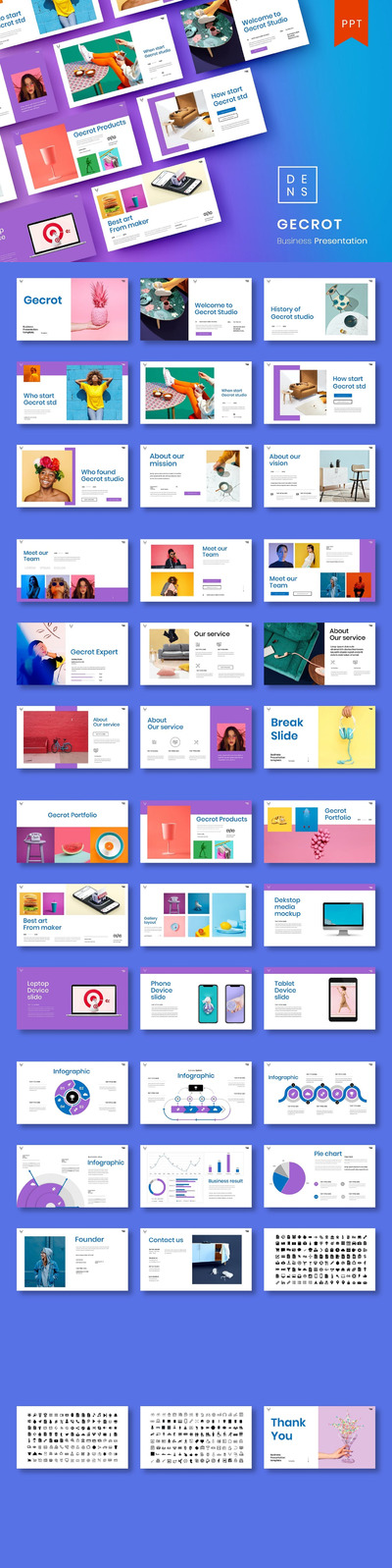 清新时尚简约商业商务powerpoint幻灯片演示模板（pptx）