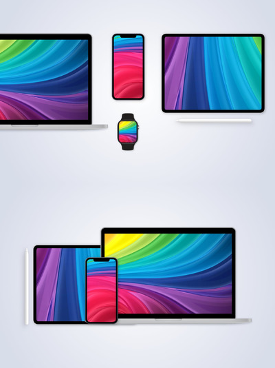响应式网站苹果设备组合样机 (SKETCH)