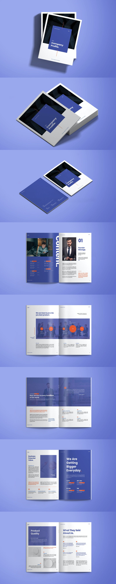 时尚高端公司简介企业画册宣传册设计模板