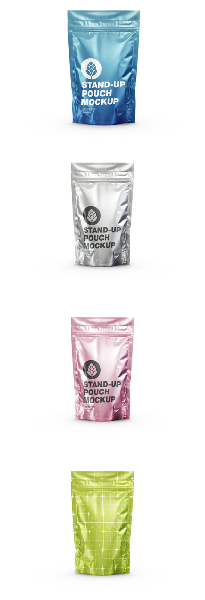 高品质的食品包装密封袋设计VI样机展示模型mockups