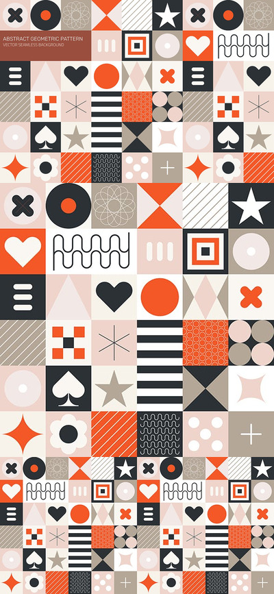 抽象的时尚高端简约清新几何无缝矢量背景底纹纹理集合-AI、EPS、JPG、PDF、PNG、PSD、SVG